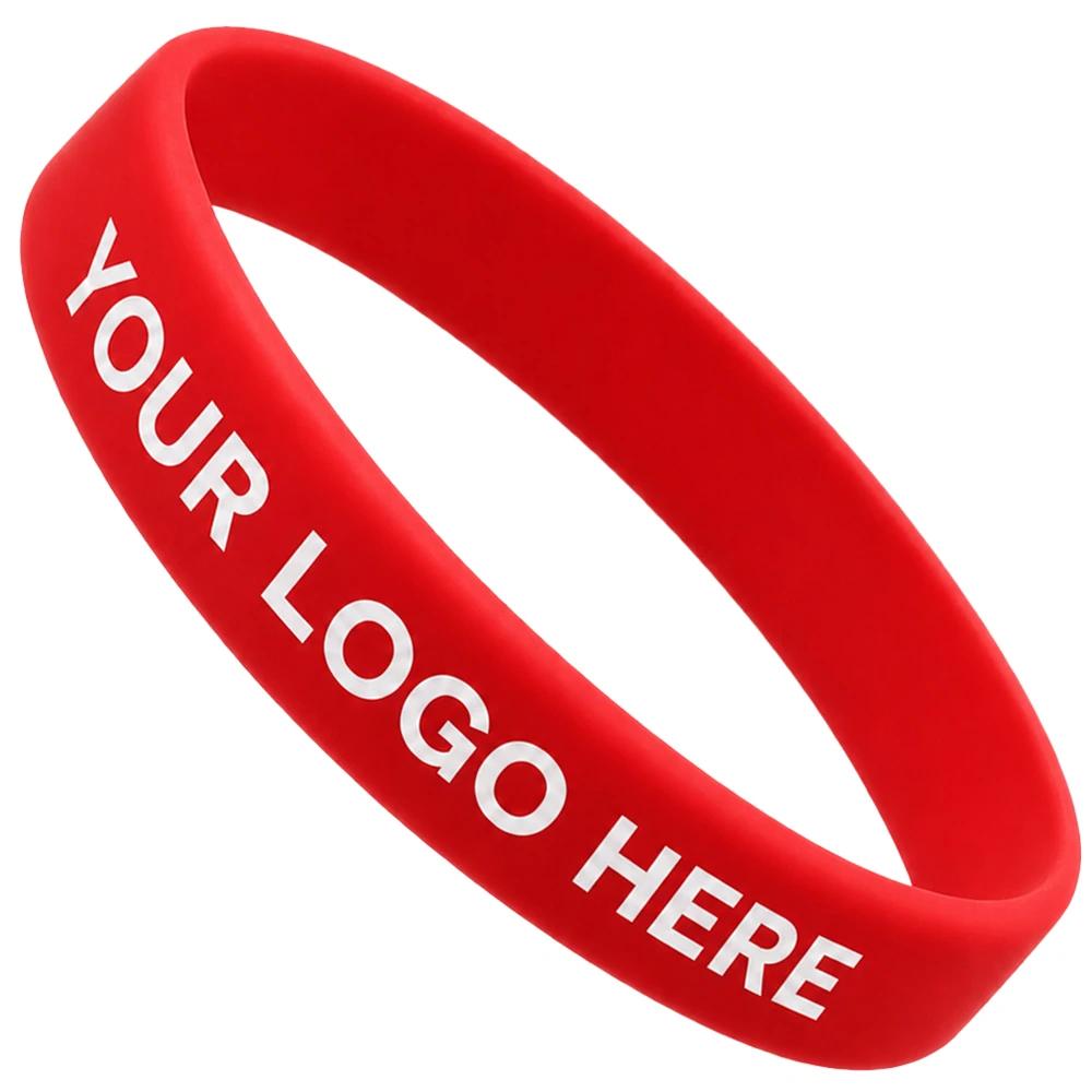 Custom 1/2 Inch Printed Silicone Wristbands
